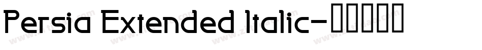 Persia Extended Italic字体转换